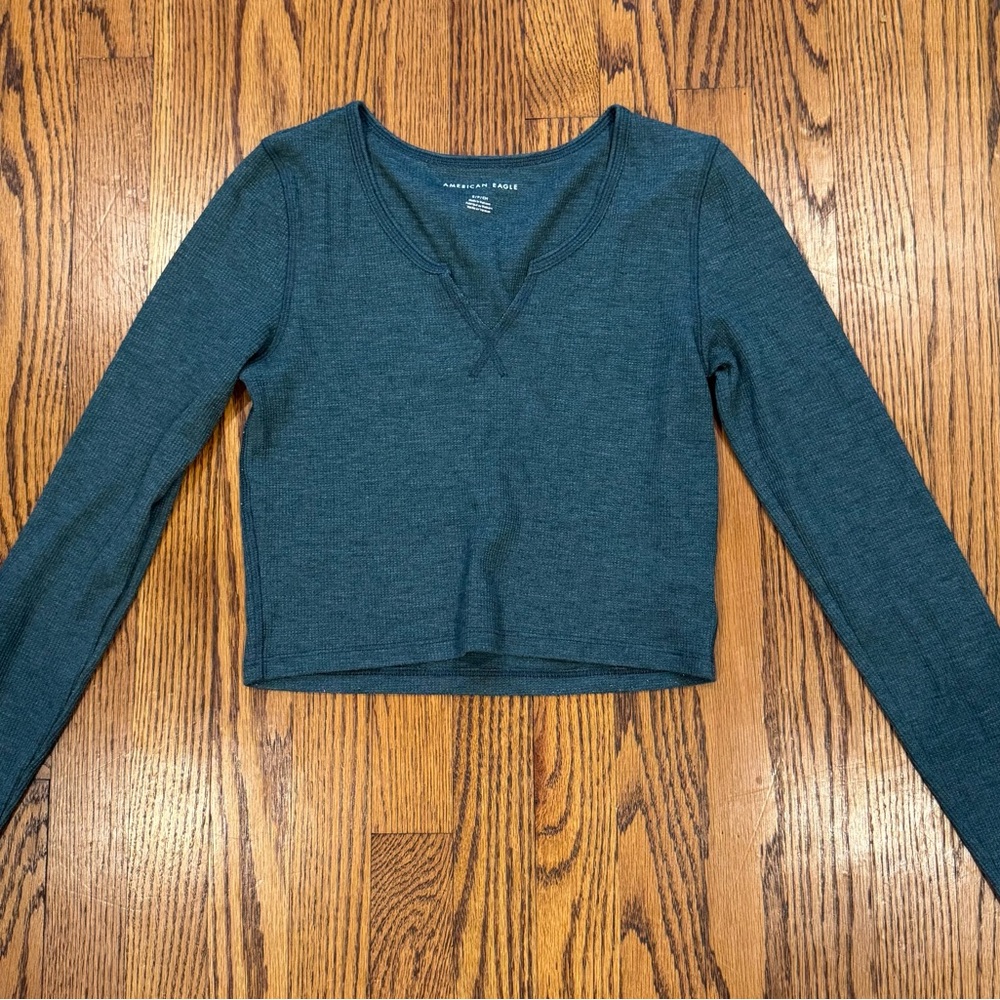 American Eagle Outfitters Teal Top